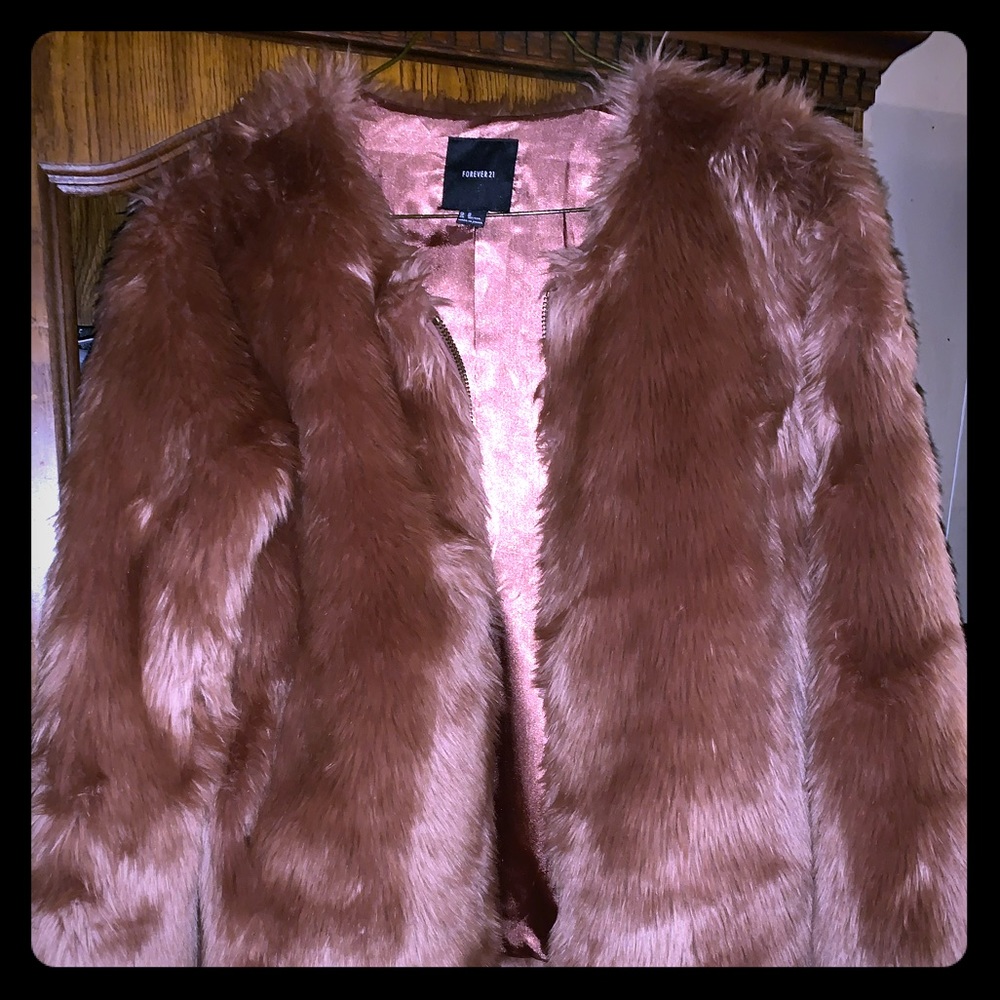 Faux fur coat